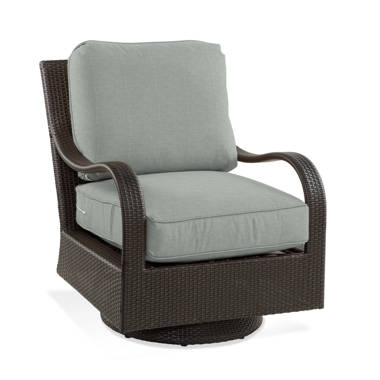 Brighton wicker rattan outdoor online patio swivel lounge chair